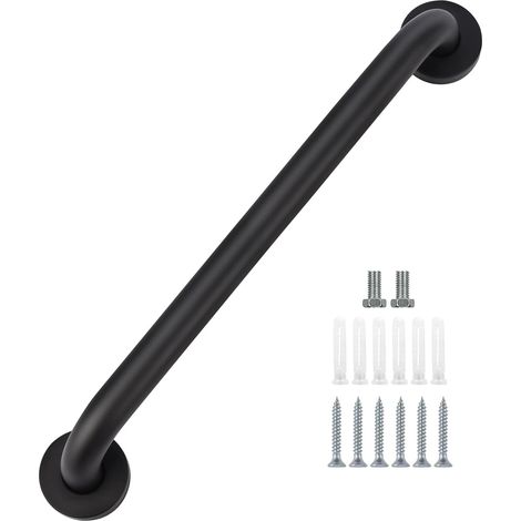 AIDUCHO Poignée de Baignoire, Poignée d'appui pour Personnes âgées, Barre d'appui de Douche Antidérapant Poignée en Acier Inox Murale pour Personnes Agées/Salle de Bain Cuisine,60 cm (Noir) (1/5)