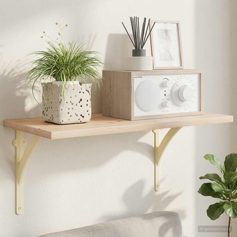 vidaXL Soportes para estanterías de pared 2 uds. Blanco antiguo (1/5)