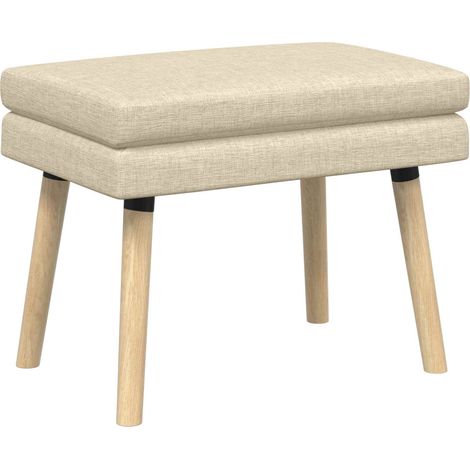 Doppellagige Bank Creme 60 x 40 x 46 cm Stoff vidaXL (1/5)