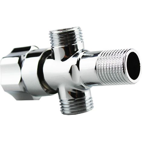 Robinetterie Mélangeuse T - Raccord Adaptateur Pour Bidet - Entrée Eau Froide Et Chaude - Sortie Eau Mélangée - Robinet À Levier Unique - 1 Pièce (1/5)