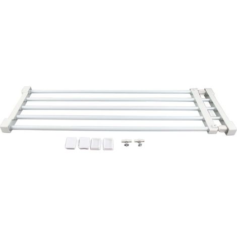 Ripiano telescopico regolabile, senza foratura, in metallo, divisorio espandibile, organizer per armadio, 75-120 cm, per camera da letto, bagno, cucina