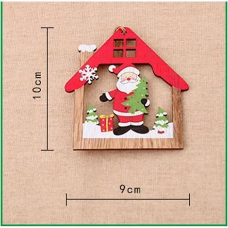 Ornements de Noël - Non spécifié - 3 Pcs - Bois - Intérieur - Suspension facile (1/4)