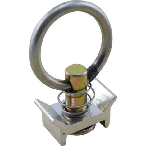 Rail d'arrimage robuste en aluminium pour remorques et camions, fixation en L, finition argentée
