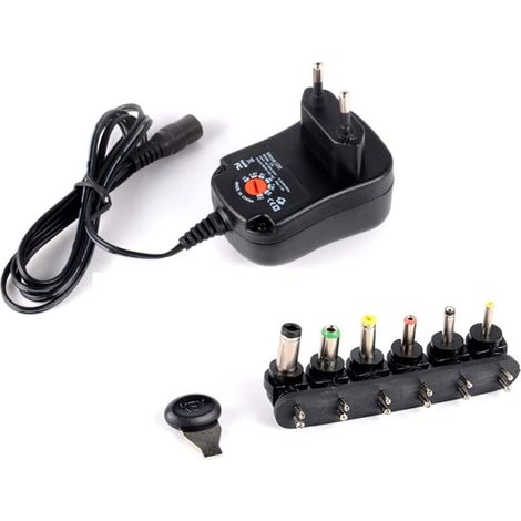 Chargeur Universel 12W 3V / 4.5V / 5V / 6V / 7.5V / 9V / 12V Adaptateur d'alimentation pour Haut-parleurs électroniques domestiques radios téléphones intelligents caméras de sécurité (1/5)
