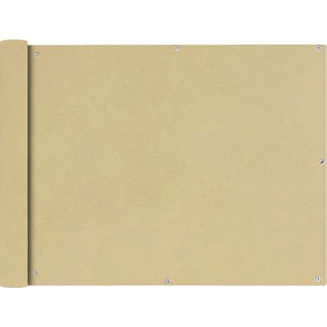 Paravento per balcone protezione privacy paravento in tessuto Oxford 90 x 400 cm beige 020010174