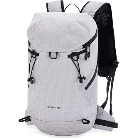 Mochila de senderismo con sistema de hidratación práctico de 15 litros con múltiples bolsillos funcionales para senderismo y ciclismo, mochila ligera de nailon para hombres y mujeres.