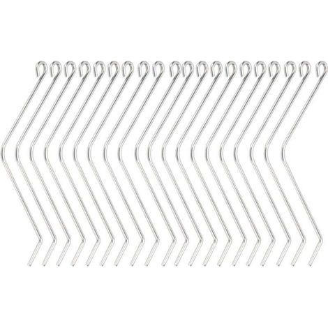 FENOPLASTICAConnecteur de Ruche en Acier Inoxydable 20 Pices, XU, Support de Fil de Flexion pour Outils d'apiculture en Bois de Ruche connecteurs Beehive - KZQ (1/4)