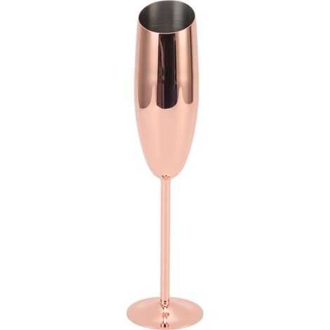 Gobelet en métal antirouille, résistant à la décoloration, bouche biseautée, verre à champagne en acier inoxydable pour célébration, fête, maison, plaqué or (1/5)