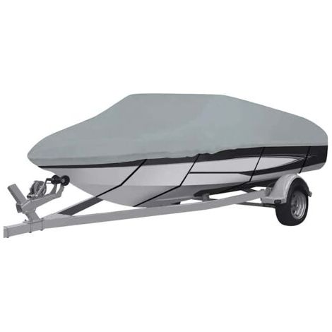 Bâche grise pour bateau, 410 × 110 × 40 cm
