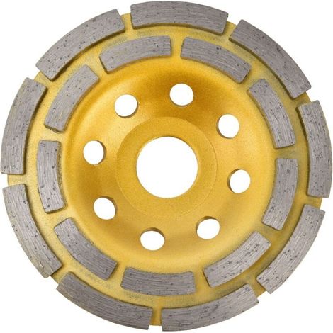 Meule diamantée, meule à béton à double rangée, pour le polissage du granit/marbre/ciment/pierre, diamètre intérieur 22,23 mm / 0,88 mm (115 mm) (1/5)