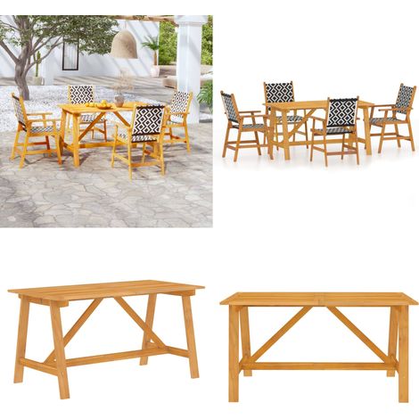 5-tlg. Garten-Essgruppe Massivholz Akazie - Gartentisch - Gartensessel - Gartenmöbel Set - Holztisch - Akzientmöbel - Home & Living (1/5)