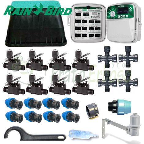 Kit irrigazione Rain Bird a 8 zone con programmatore da esterno
