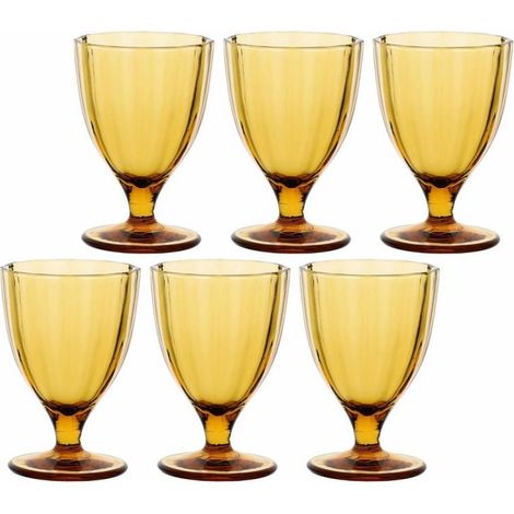 Set of 6 Amami glasses - Amber, 300 ml