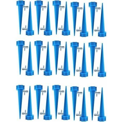 Bottiglia per irrigazione a goccia Ahlsen, irrigatore automatico per piante, sistema di irrigazione a goccia con valvole di regolazione, per interni ed esterni, casa e giardino, 75 g (1/5)