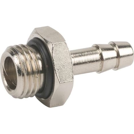 Racor empalme manguera rosca macho BSP con t贸rica 7 mm x 1/4" UNIVERSAL HCMPOR714 (1/2)