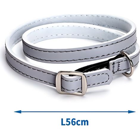 Collier anti-puces et anti-tiques pour chiens, réglable jusqu'à 56 cm, résistant à l'eau.