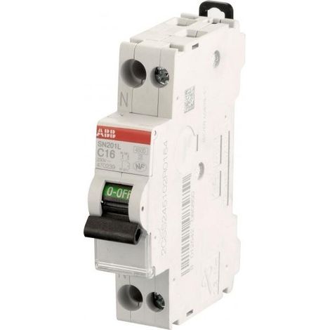Abb 470636 Interruttore magnetotermico 10A 1P+N 230v 6ka Curva C - a vite - SN201