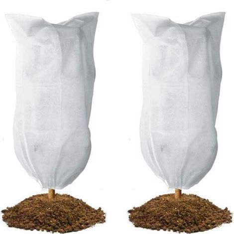 60 de large  80 cm de haut cordon de serrage inférieur 2 pièces couverture de plante couverture de protection hivernale，pour la protection des meubles d'intérieur et d'extérieur (1/5)