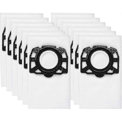 Packung mit 12 KFI 487 Filterbeuteln, kompatibel mit Kärcher WD4, WD5 und WD6-AquaForge Staubsaugern (1/4)