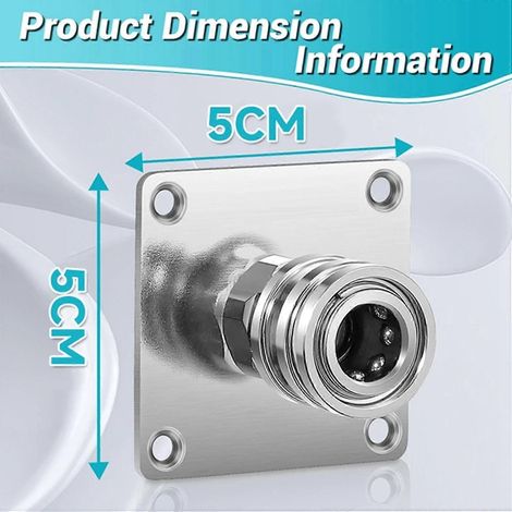 Support pour canon à mousse pour nettoyeurs haute pression, raccord rapide 1/4", fixation murale, acier inoxydable, nettoyeur haute pression pour voiture