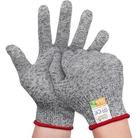BUNTHAUS (L)Gant Anti Coupure,Gants Butcher Sécurité Niveau 5 ProtectionGants Cuisine,la norme EN 388 Gants Jardinage Gants Résistants Aux Coupures Pour L'écaillage D'huîtres,Le Soudage