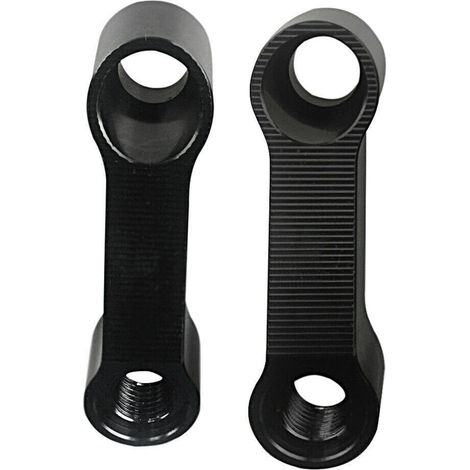 Rallonges Rétroviseur Moto Adaptateur Miroir Riser Extension Noir Kit Levage Rétro (1/5)