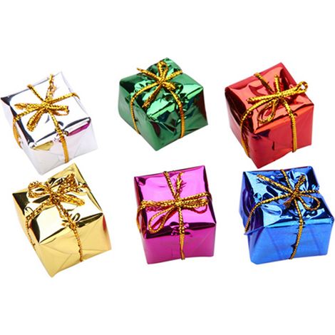 12 Pièces Ornements de Noël à Suspendre pour Sapin, Boîte Cadeau Décorations Fêtes (1/5)