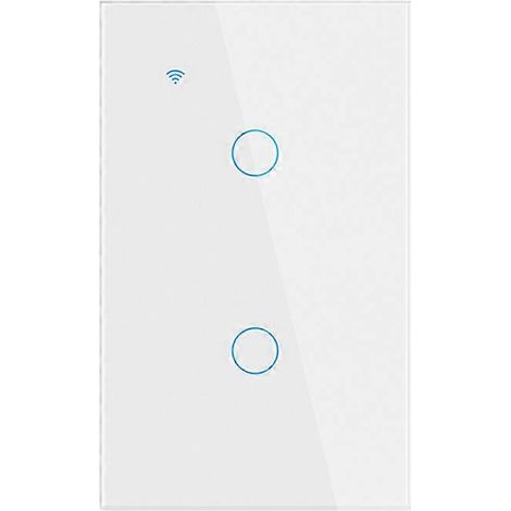 Interrupteur mural intelligent Tuya US WiFi 1/2/3/4 postes sans fil neutre, à capteur tactile et LED, compatible avec Alexa Home. (1/4)