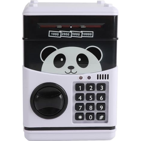 Mini tirelire mignonne, coffre-fort à code, dépôt électronique d'espèces (1/5)