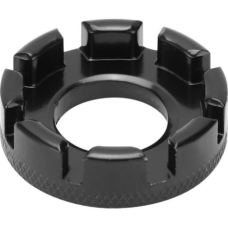 Clef à rayons vélo 8 voies, clé de réglage pour écrous de rayons, outil de réparation jantes et roues, noir (1/5)