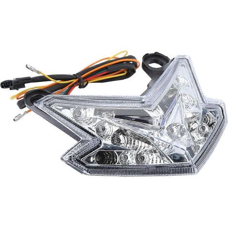 Motorrad-LED-Rücklicht, Bremslicht, Blinker, Rücklicht für Kawasaki Z800 2013 2014 (Weiß)