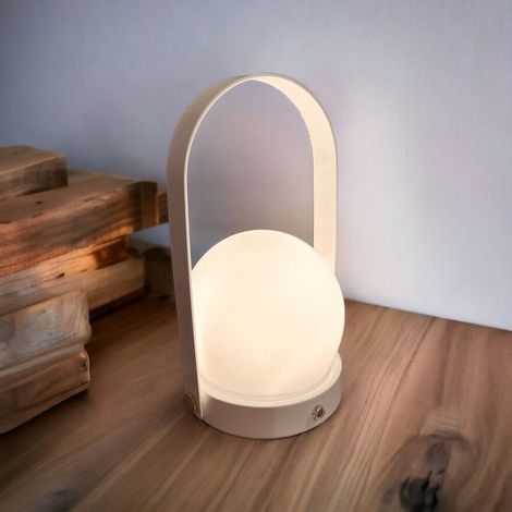 Lampada da tavolo a led moderna minimal nordica abatjour ricaricabile usb per casa bar ristorante cambia 3 luci con touch dimmerabile (1/5)