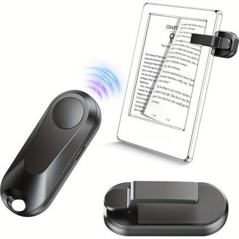 BelleRise - Télécommande Tourneur Page Bluetooth - Compatible Kindle Kobo iPad Android - Déclencheur Photo & Vidéo (1/5)