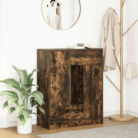 Aparador con cajones y puertas roble ahumado 73x31x90 cm vidaXL