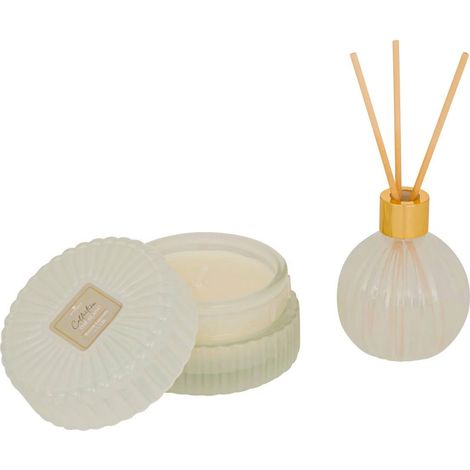 Coffret Senteur 2 Pièces "Albie" 8cm Thé Blanc (1/5)