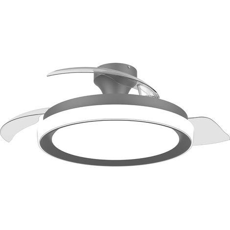 Philips Bliss Deckenventilator mit 1 Lichtpunkt (Schwarz) Warm bis Kaltweißes Licht - Ø106 cm - 4500 Lumen