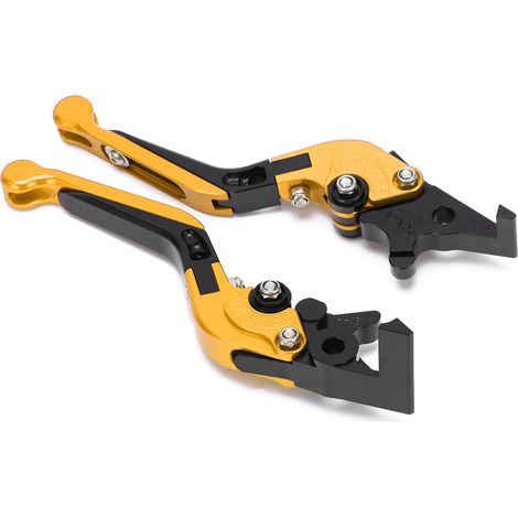 Levier de frein et d'embrayage moto réglable en alliage d'aluminium CNC, kit de 2 pièces, remplacement pour ADV150 2019-2021, couleur or (1/5)