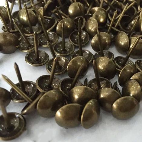 500 Pièces Clous de Tapissier, Robuste 17X11 MM Bronze Clous Tapissier Décoratifs Clou Rétro DIY Clous d'Ameublement pour Meubles Canapés Fauteuils Lits Chaises Vintage Decoratif (1/4)