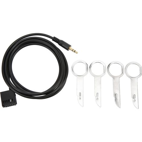 Câble Adaptateur AUX pour Autoradio Voiture, Remplacement Électronique Auto pour FIESTA FOCUS 6000 CD, Connecteur Audio Stéréo (1/5)