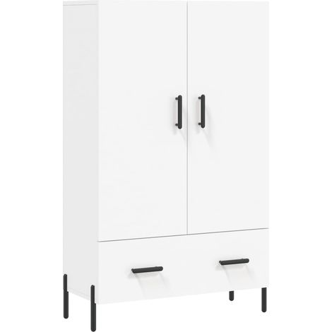 Aparador cómoda armario mueble organizador cocina salón salón alto 69,5 x 31 x 115 cm madera contrachapada blanco 020032500
