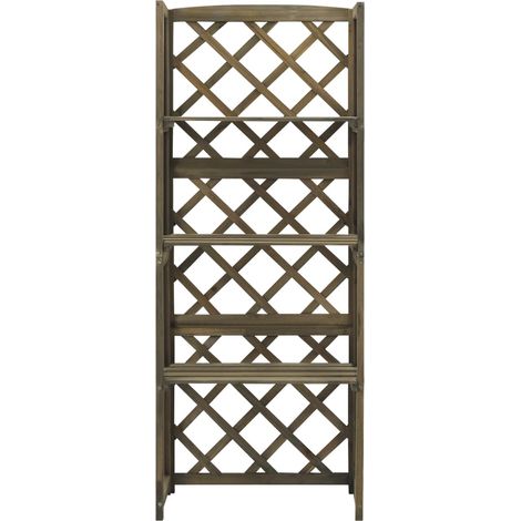 Maison Exclusive - Graticcio con Ripiani Grigio 55x30x140cm in Massello di Abete