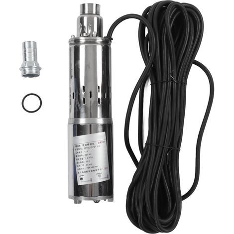 Pompe immergée solaire 220W anti-corrosion étanche DC12V pour forage puits irrigation jardin (1/5)