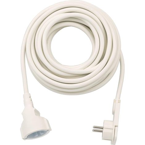 Alargador eléctrico IP20 H05VV-F3G1,5 de 10 m (Blanco) Con clavija Plana (1/5)