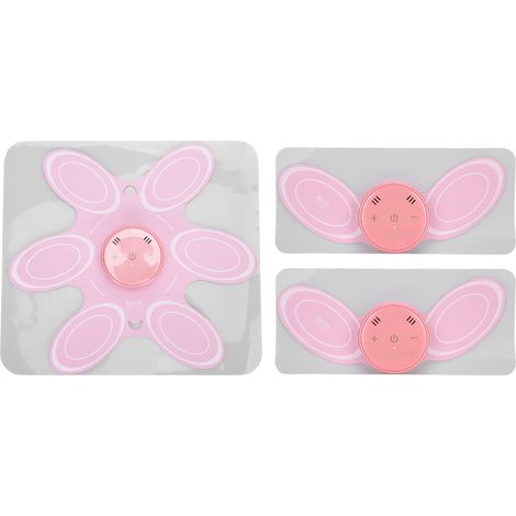 Mini masseur électrique pour la nuque, diffusion vocale, soulagement de la fatigue, massage cervical par impulsions, autocollant rose (1/5)
