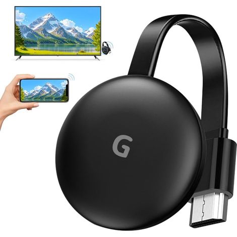 Adaptateur Dongle HDMI sans Fil 1080P, Dongle WiFi Affichage Écran Compatible pour Miracast, DLNA, Airplay, Streaming iOS Android Windows Mac, 2.4GHz Portable (1/5)