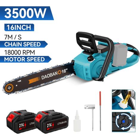 Makita – tronçonneuse électrique sans fil de 16 pouces, avec huileur automatique, outil de coupe pour le jardin et le travail du bois, batterie, 2 Battery Set (1/5)