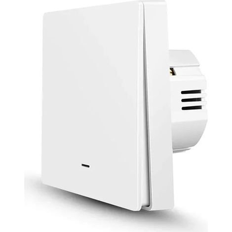 Interrupteur Connecté WiFi, Interrupteur Mural à Grande Bascule, Installation Avec ou Sans Fil Neutre, Compatible avec Application Smart Life (Tuya WiFi 1Gang-Weiß) (1/5)