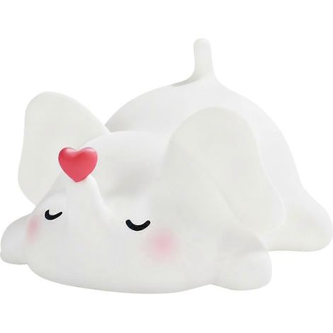 Veilleuse en silicone pour enfants en forme d'éléphant mignon. 3 niveaux d'intensité lumineuse. Lumière douce et sûre. Matière douce et sans danger. Doux rêves. Blanche. (1/5)