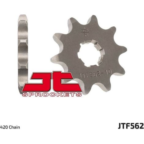 Piñón delantero JT F562-10, 10 dientes, tamaño 420 (1/2)