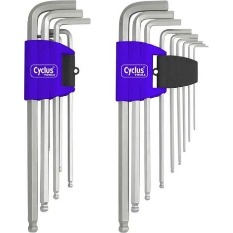 Innensechskantschlüssel Cyclus 9-piece allen key set matt verchromter Stahl